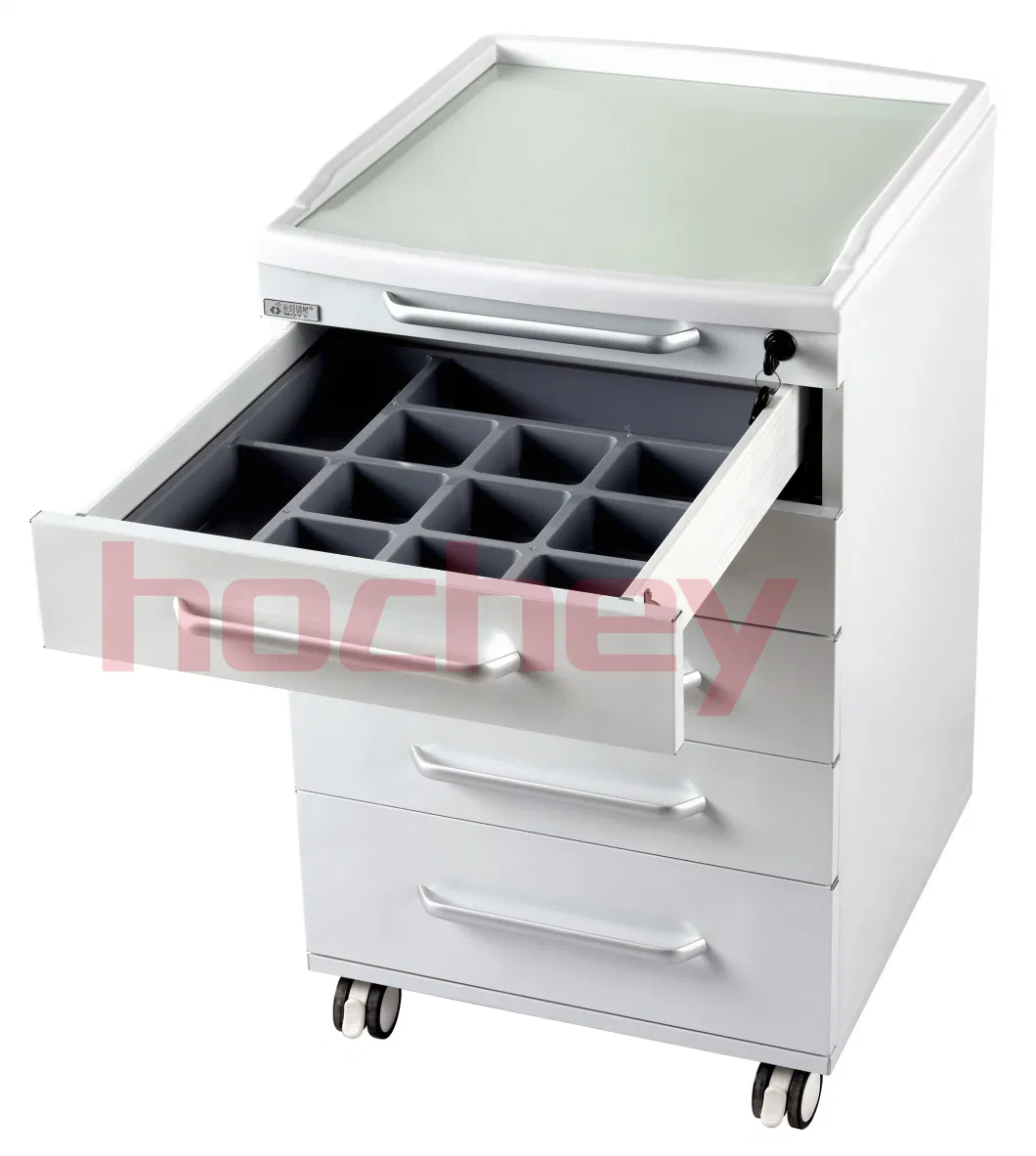 Hochey Medical ABS Countertop Stainless Steel Body Mobile Cart Dental Cabinet